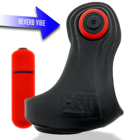 Hunkyjunk REVSLING Vibe Cock & Ball Sling Tar Ice