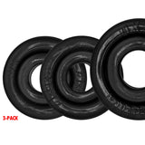 Oxballs RimRingz Cock Rings 3 Pack Black