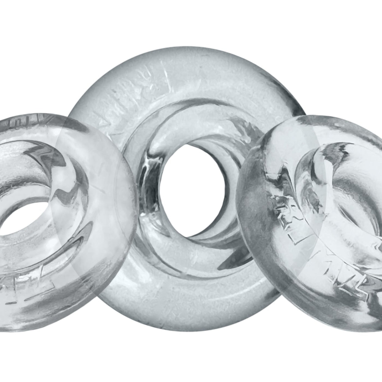 Oxballs RimRingz Cock Rings 3 Pack Clear