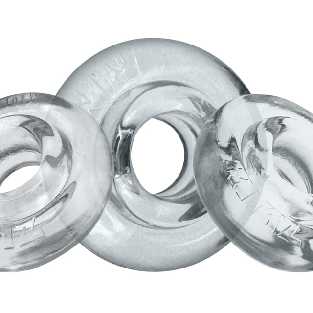 Oxballs RimRingz Cock Rings 3 Pack Clear