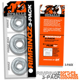 Oxballs RimRingz Cock Rings 3 Pack Clear