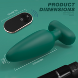 Command Vibrating Silicone Butt Plug Green