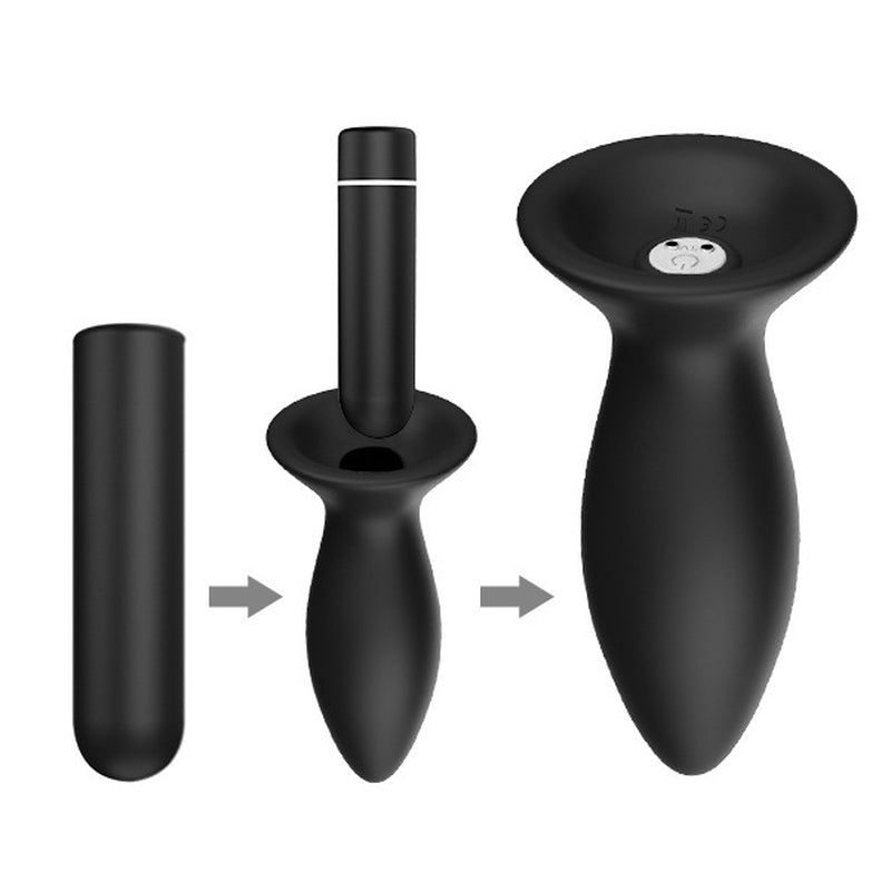 Command Silicone Trio Butt Plug Set with Vibrating Bullet