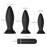 Command Silicone Trio Butt Plug Set with Vibrating Bullet