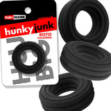 Hunkyjunk ROTO Cockring Black Fog
