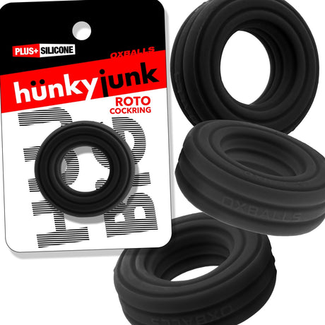 Hunkyjunk ROTO Cockring Black Fog