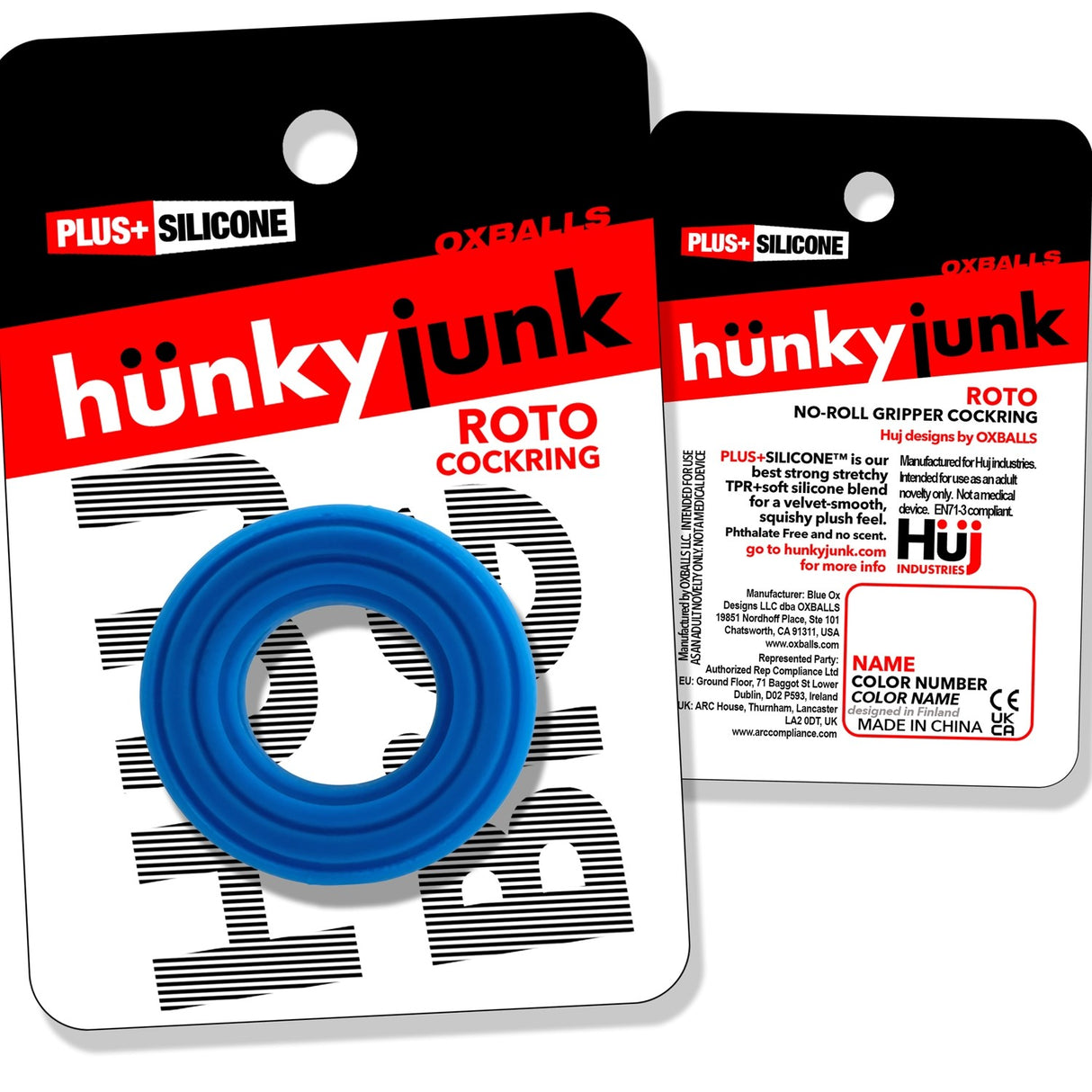 Hunkyjunk ROTO Cockring Teal Fizz