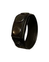 ruff GEAR Double Tone Leather Cock Strap Black