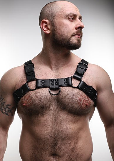 ruff GEAR Leather Bulldog Action Harness