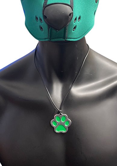 ruff GEAR Puppy Paw Dog Tag Green