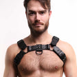 ruff GEAR RAW Leather Bulldog Harness Black - FETCH