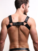 ruff GEAR RAW Leather Bulldog Harness Black