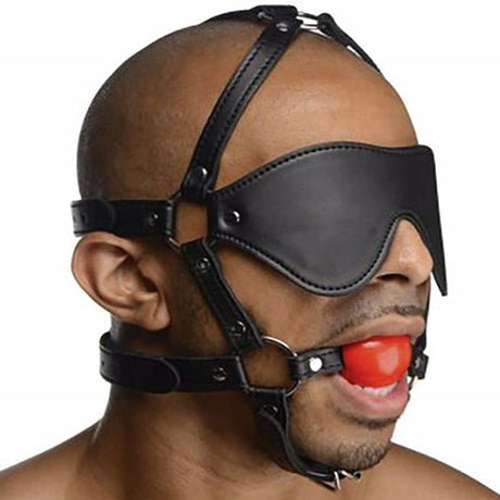 ruff GEAR Rein Head Harness with Ball Gag