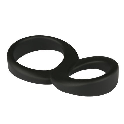 ruff GEAR Silicone Figur8 Cock Ring Black - FETCH