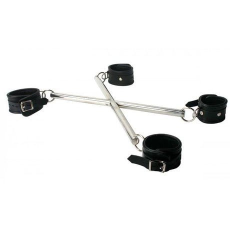 ruff GEAR Stainless Steel X Hog Tie Spreader Bar with Restraints - FETCH