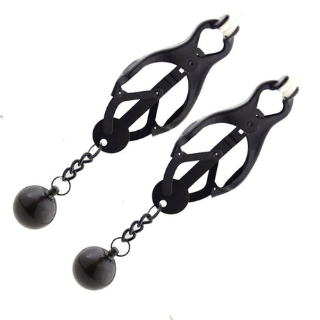 ruff GEAR Weighted Clover Nipple Clamps Black - FETCH