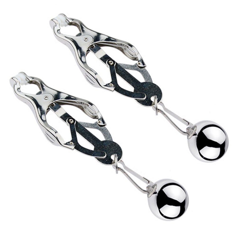 ruff GEAR Weighted Clover Nipple Clamps Silver - FETCH