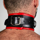 ruff GEAR Leather Padded Neck Collar Red