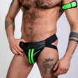 ruff GEAR Bold Leather Jockstrap Neon Green