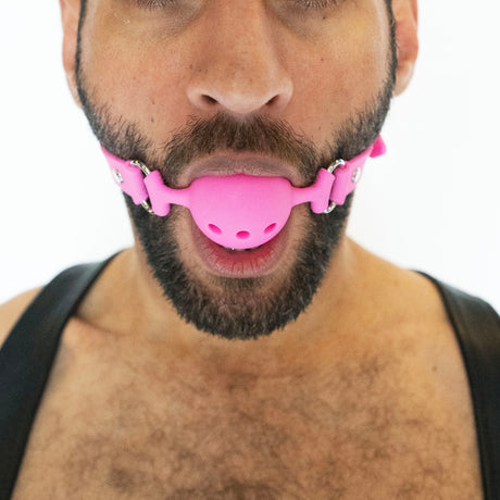 ruff GEAR Breathable Silicone Ball Gag Medium Pink