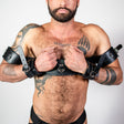 ruff GEAR Leather BOUND Arm Wrist Chest Restraint
