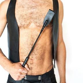 ruff GEAR Leather Crop 18 Inch Black