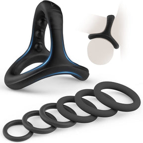ruff GEAR Limited Edition Silicone Cock & Ball Play Pack Black