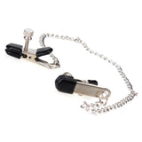 ruff GEAR Metal Wide Grip Nipple Clips with Chain Black