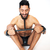 ruff GEAR Neck to Hand Pillory Set with Leather Cuffs
