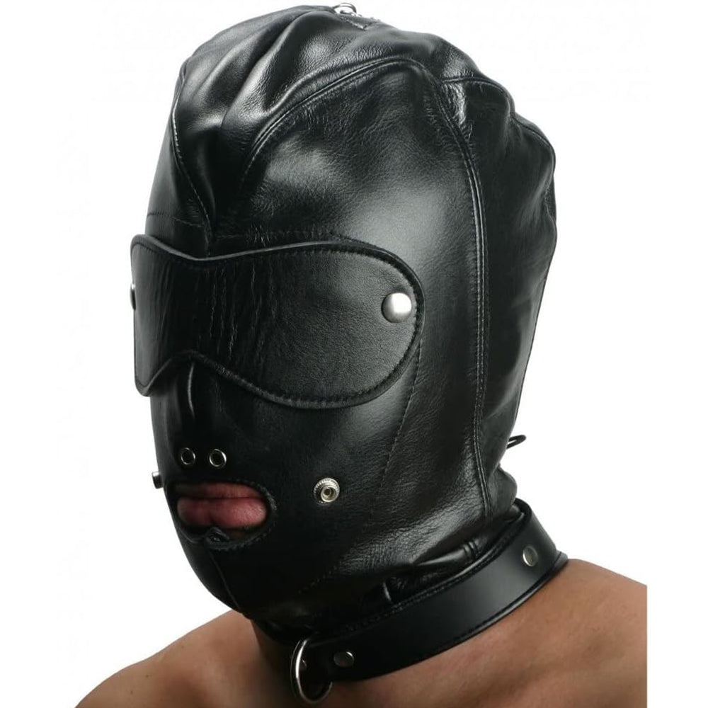ruff GEAR Premium Leather Locking Slave Hood