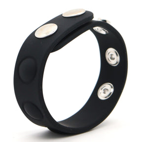 ruff GEAR Silicone Snap Adjustable Cock Ring Black