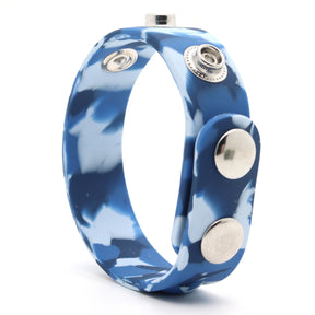 ruff GEAR Silicone Snap Adjustable Cock Ring Camo Blue