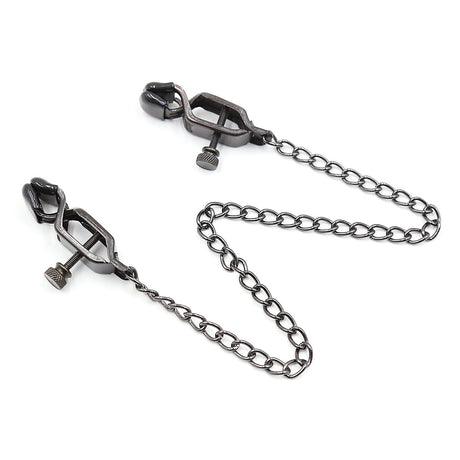 ruff GEAR Ultimate Nipple Clamps with Chain Black