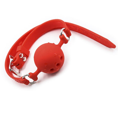 ruff GEAR Breathable Silicone Ball Gag Large Red