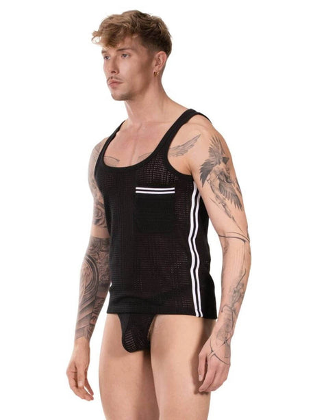 Barcode Berlin Tank Top Lilan Black White