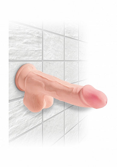 Pipedream King Cock PLUS 7.5 Inch Triple Density Dildo with Balls Flesh