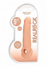 RealRock Lifelike Penis Sleeve 9 Inch Flesh