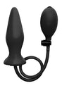 Ouch Inflatable Silicone Butt Plug Black