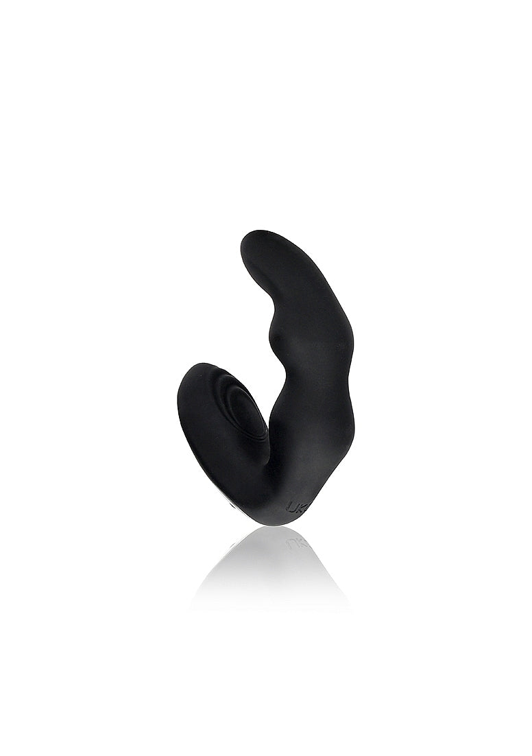 OUCH Silicone Bent Vibrating Prostate Massager Black