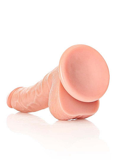 RealRock Curved Realistic Dildo with Balls 7 Inch Light