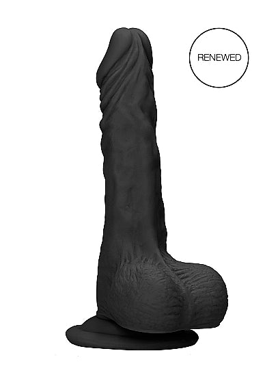 RealRock Lifelike Dildo With Balls 9 Inch Black