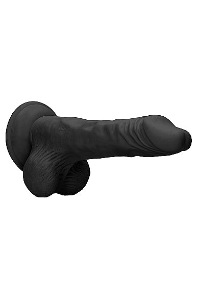 RealRock Lifelike Dildo With Balls 10 Inch Black