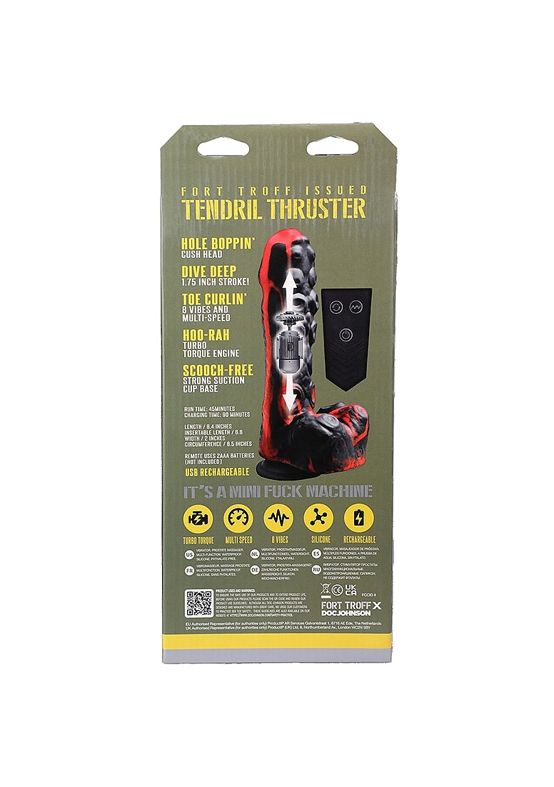 Fort Troff Tendrill Thruster Mini Fuck Machine Red Swirl