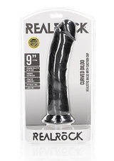 RealRock Curved Realistic Dildo 9 Inch Black