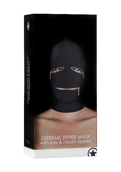 Ouch Extreme Zipper Mask Black