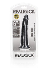 RealRock Slim Realistic Dildo 6 Inch Black