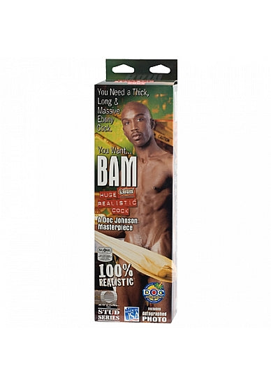 Doc Johnson Bam Realistic Cock 13 Inch Dildo