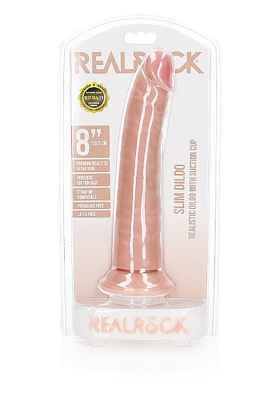 RealRock Slim Realistic Dildo 8 Inch Light