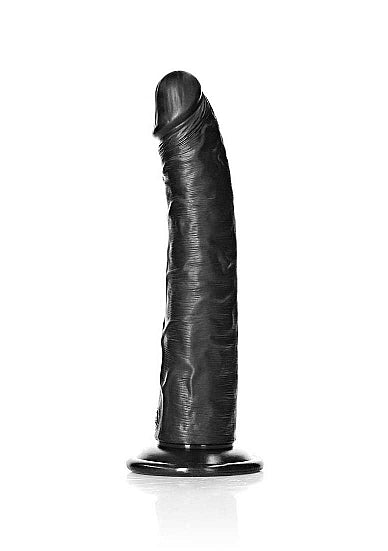 RealRock Slim Realistic Dildo 8 Inch Black