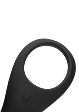 LovelineSilicone Teardrop Vibrating Cock Ring Black